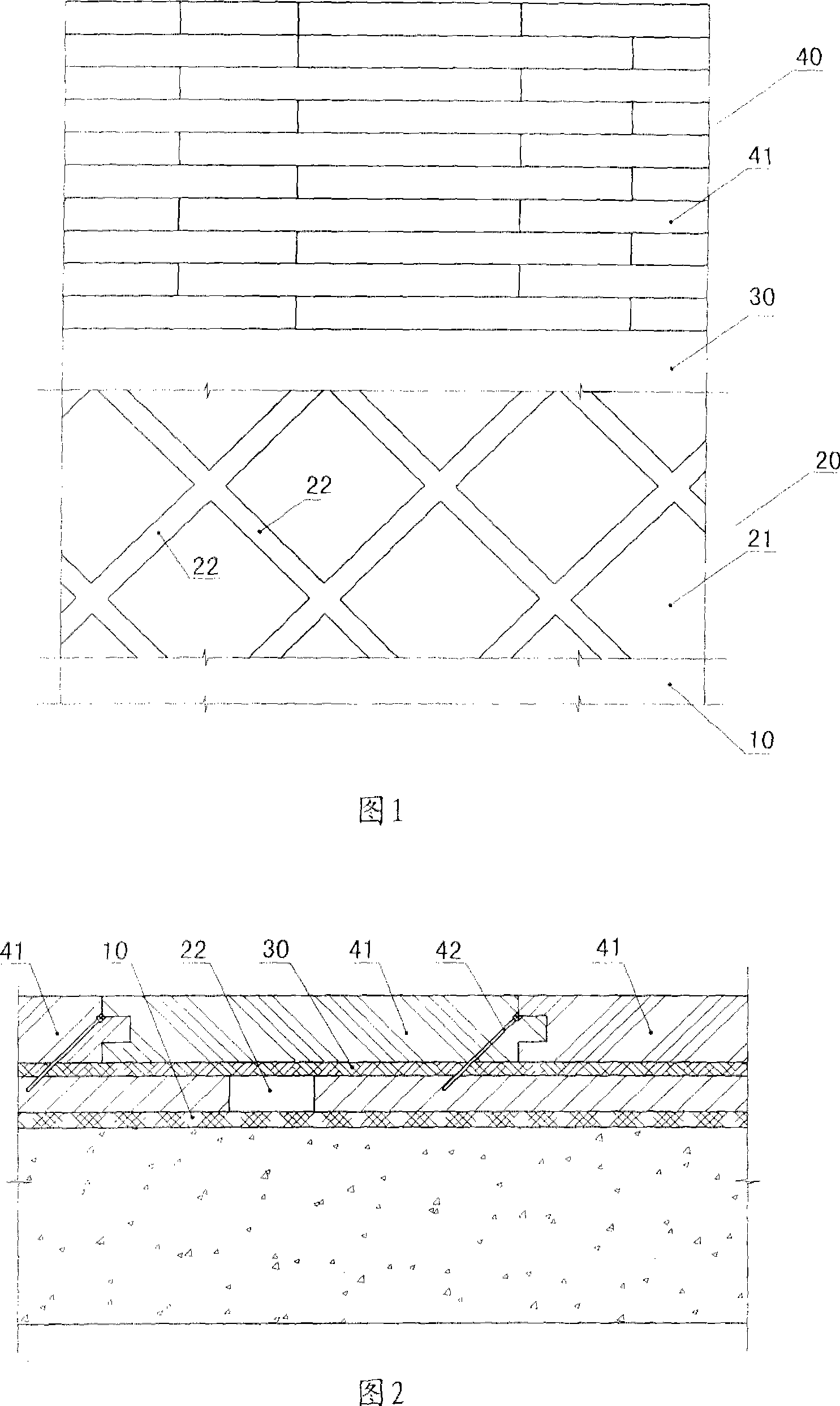 Floor paving structure and paving method