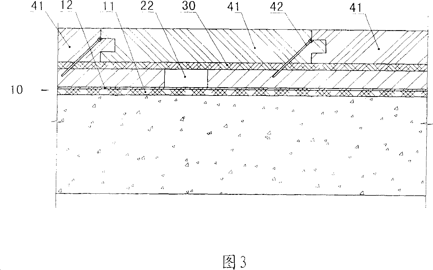 Floor paving structure and paving method