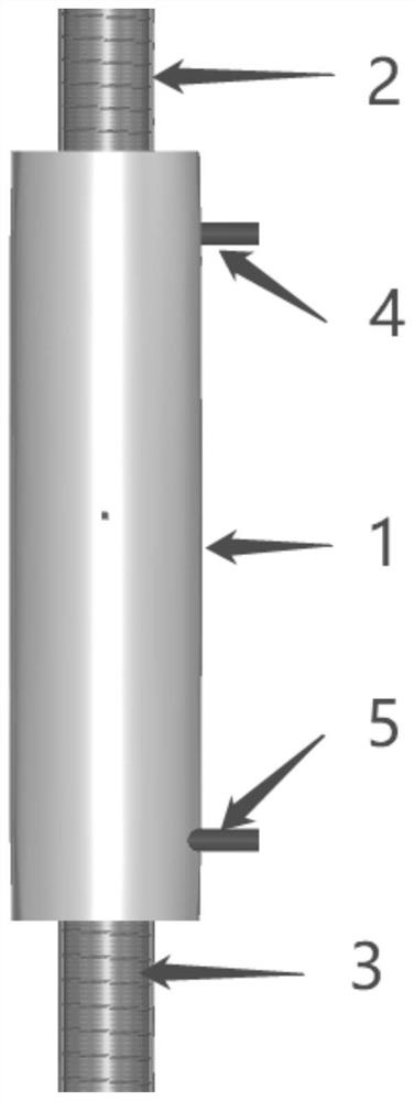 Threaded grouting sleeve suitable for side-by-side connection of double parallel bars