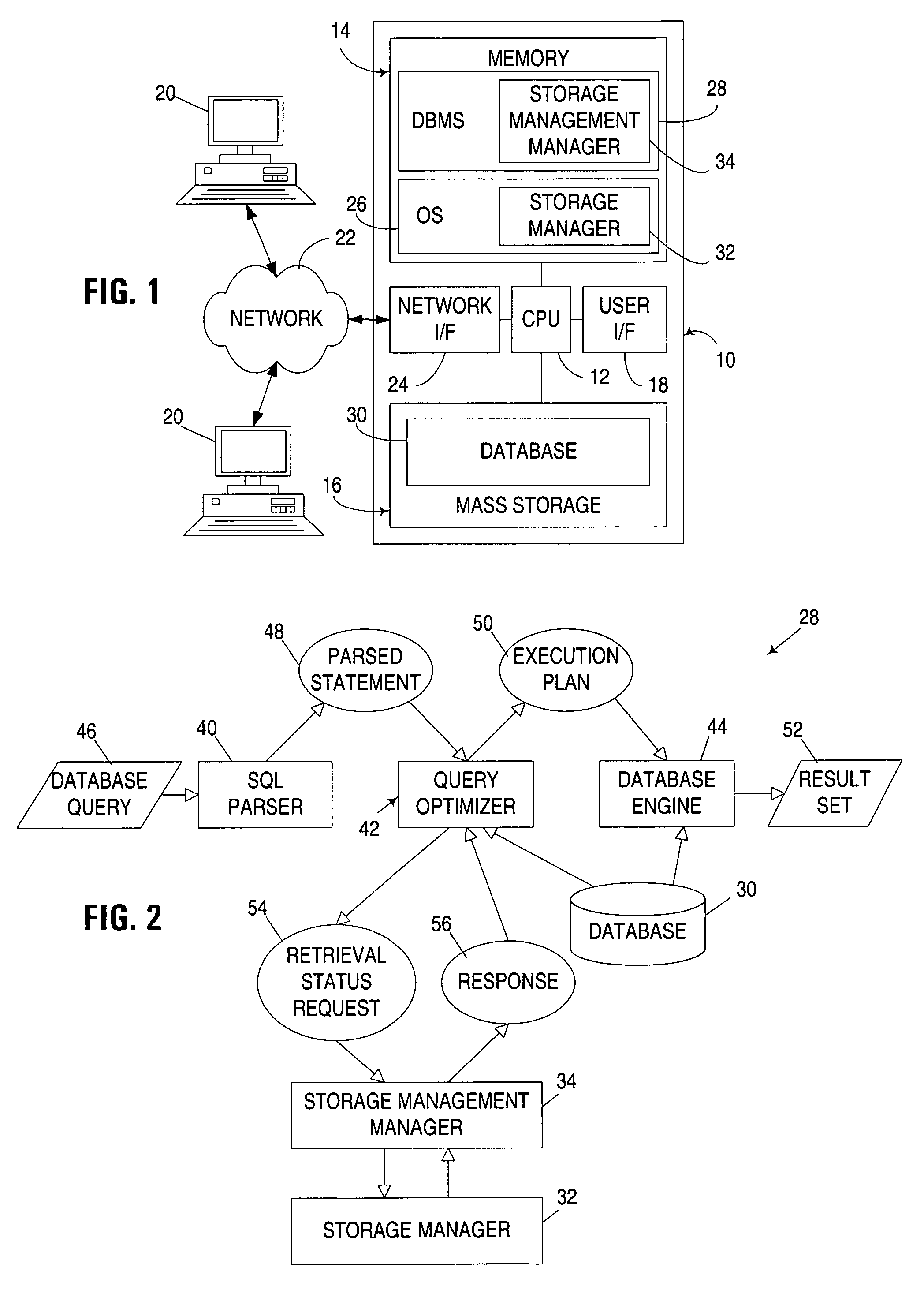 Optimization of queries using retrieval status of resources used thereby