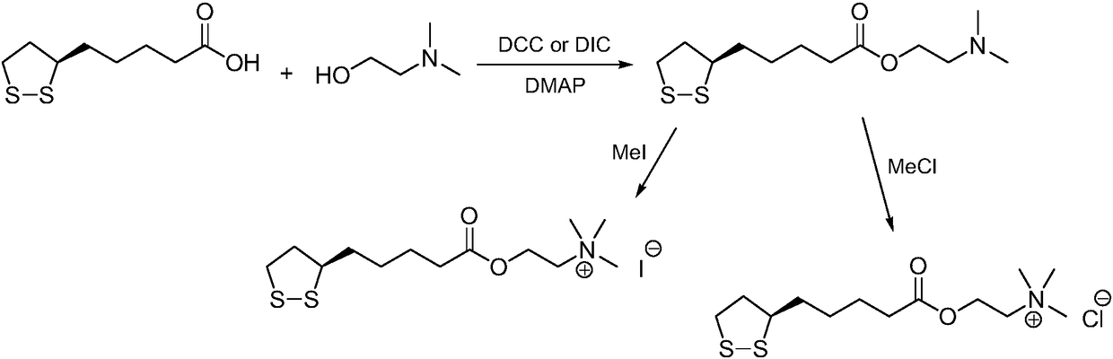 Purification and refining method of R-lipoic acid choline ester halide