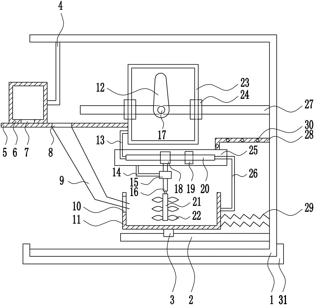 Efficient industrial raw material mixing apparatus