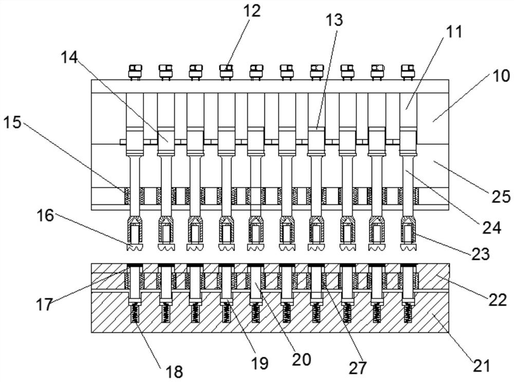 Computer case heat dissipation hole punching device