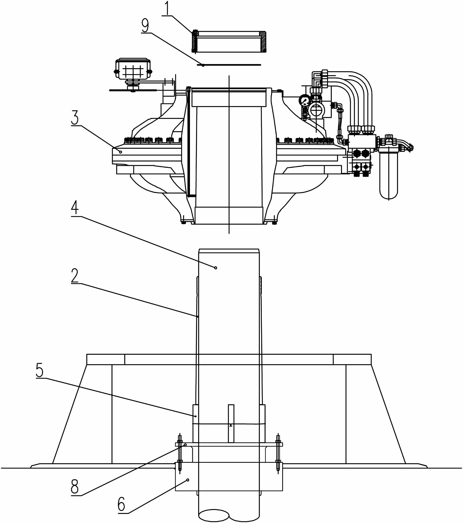 Method for installing rotary vane type steering engine