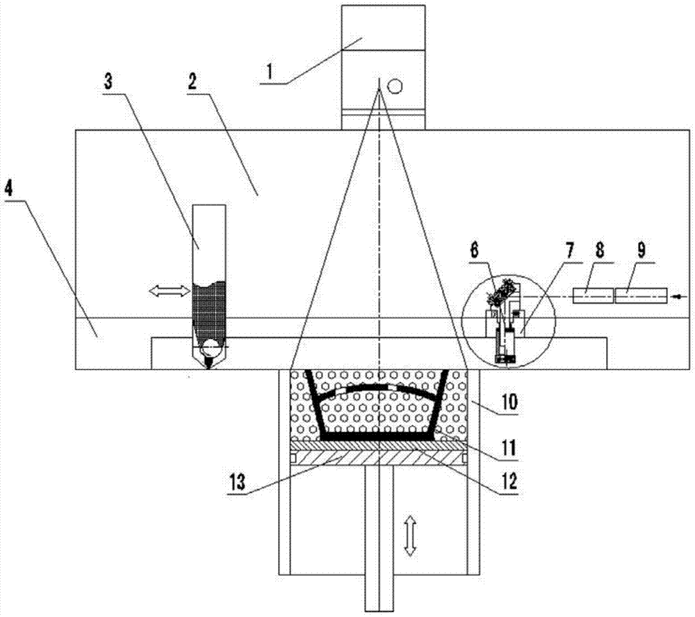 A composite system capable of micro-area melting and finishing of metal powder