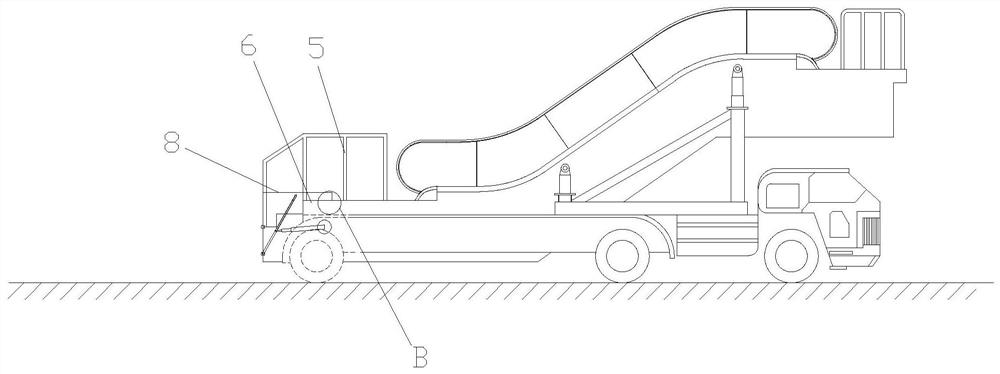 Vehicle-mounted escalator