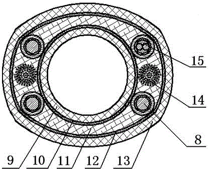 Nonmetal composite continuous tube and electrical submersible pump system