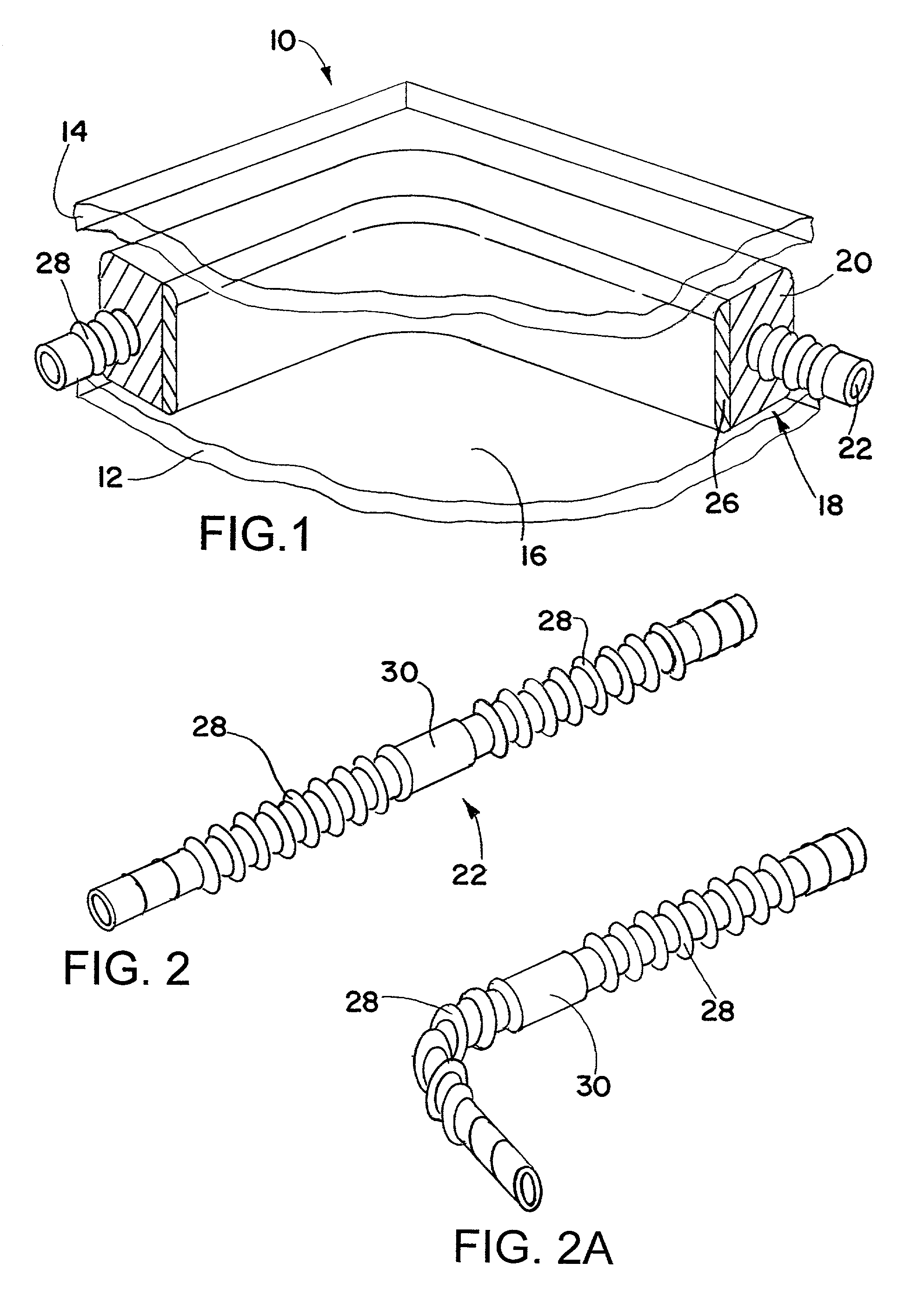 Ribbed tube continuous flexible spacer assembly