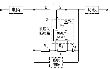 Self-power direct current solid state circuit breaker based on normal open type SiC device