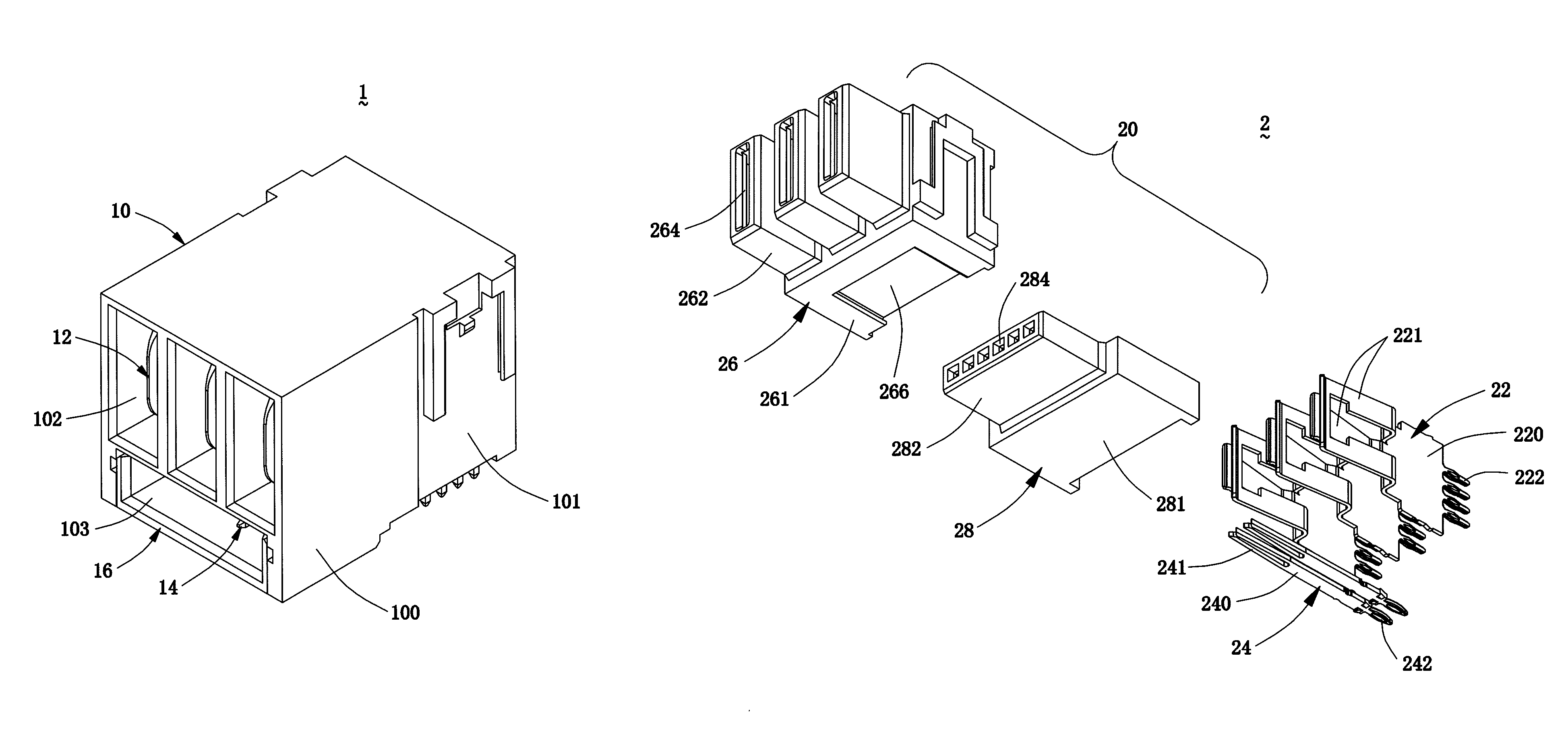 Plug connector, receptacle connector and electrical connector assembly