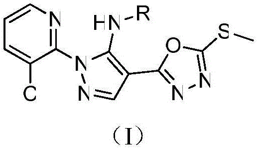 Pyrazolyloxadiazole thioether compounds, and preparation method and application thereof