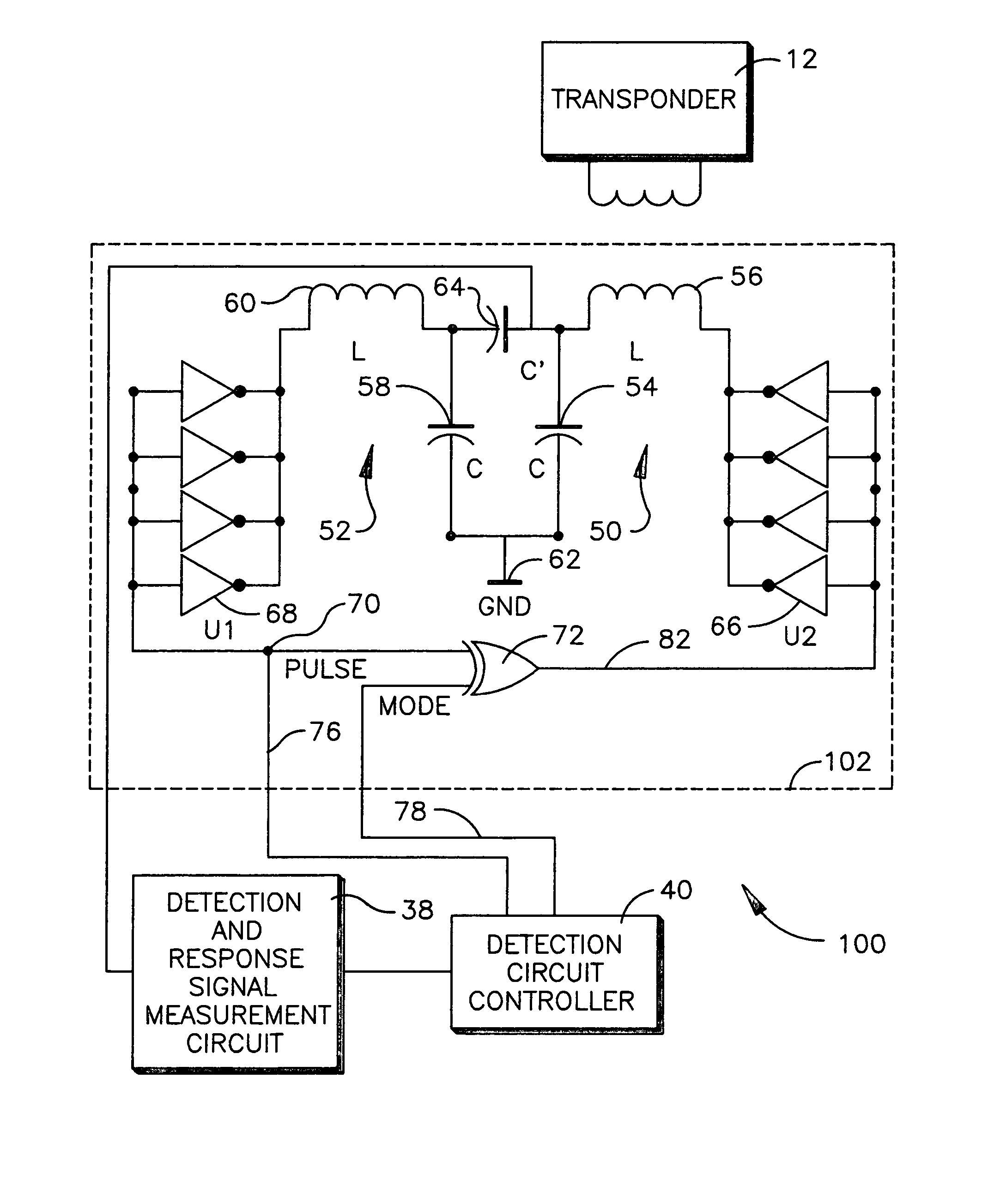 Detection signal generator circuit for an RFID reader
