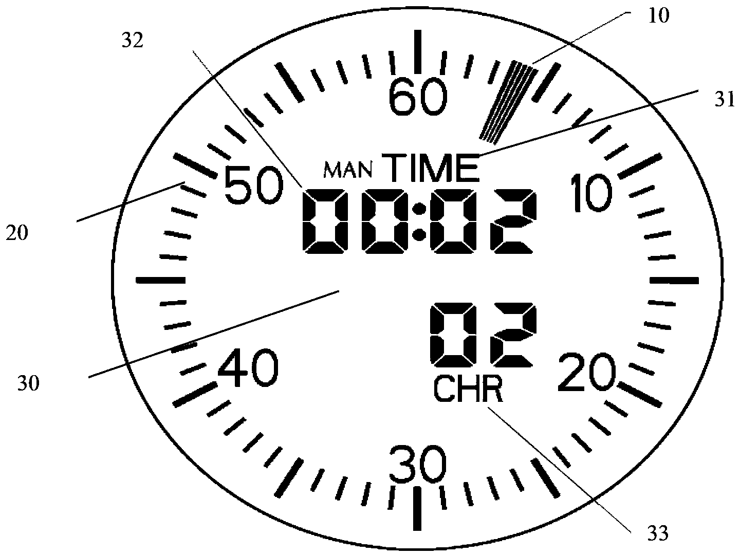 Civil aviation airborne cockpit clock