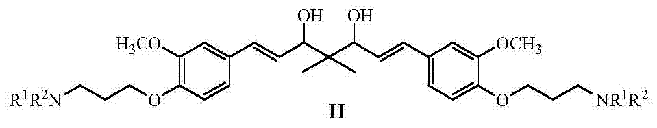 Curcumin analogue and its preparation and application