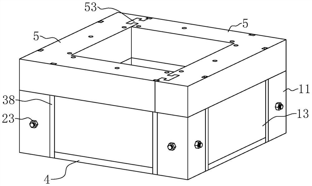 A prefabricated concrete frame shear wall structure