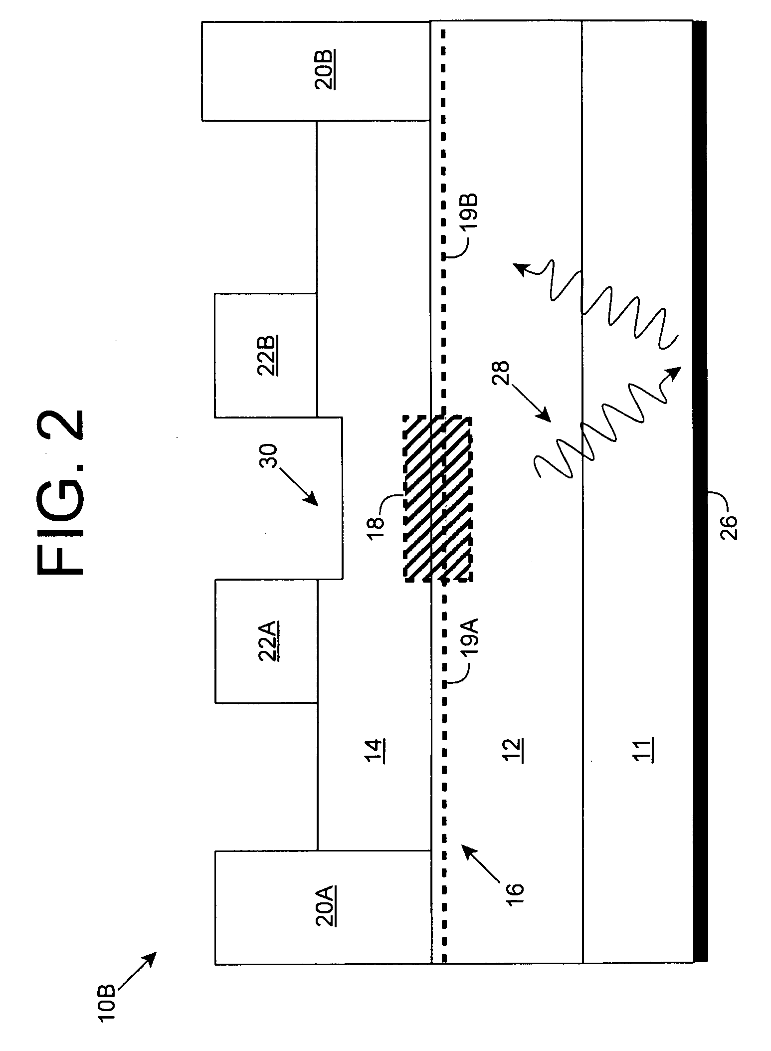 Device having active region with lower electron concentration