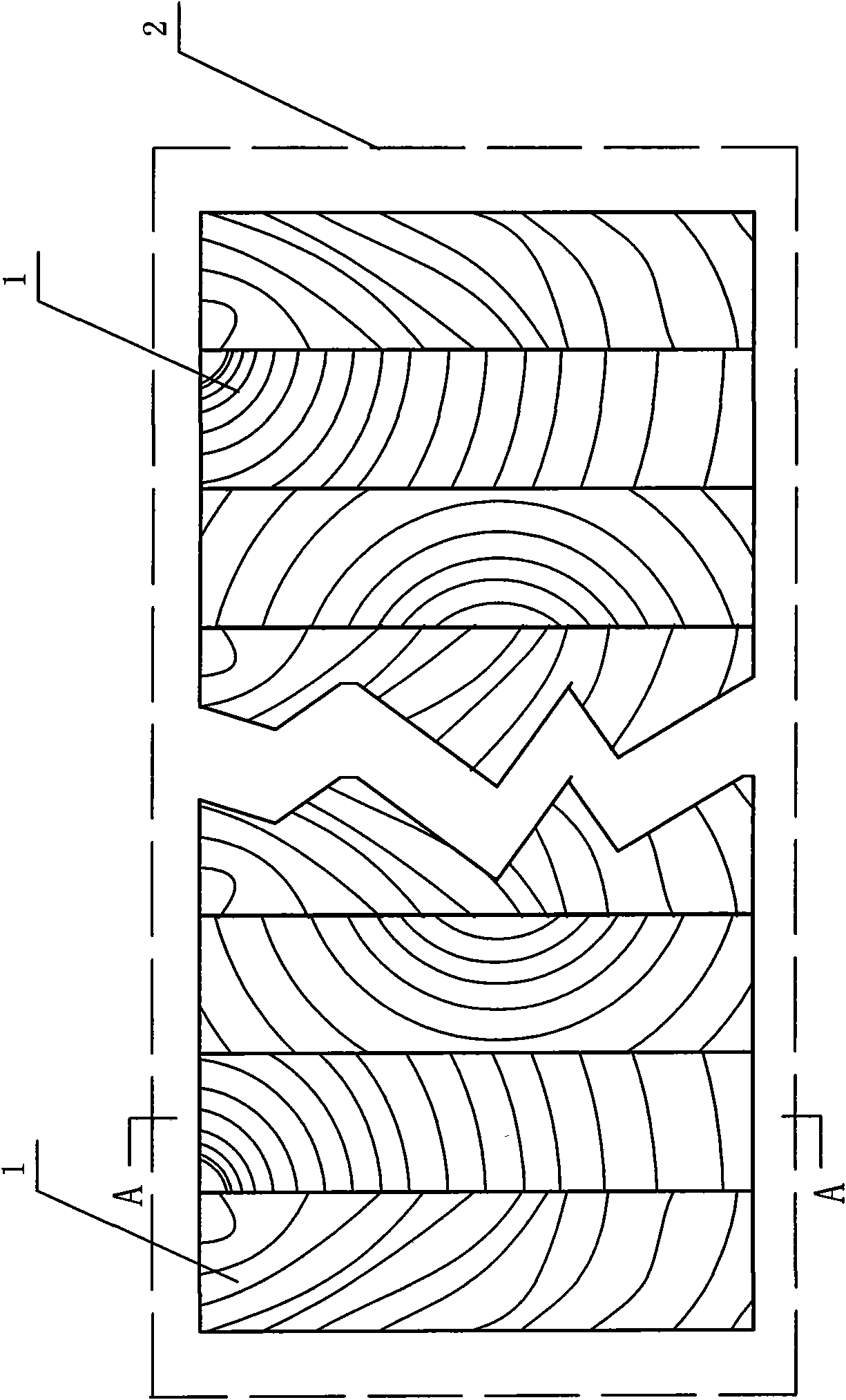 Larch vertical wood integrated floor and manufacturing method thereof