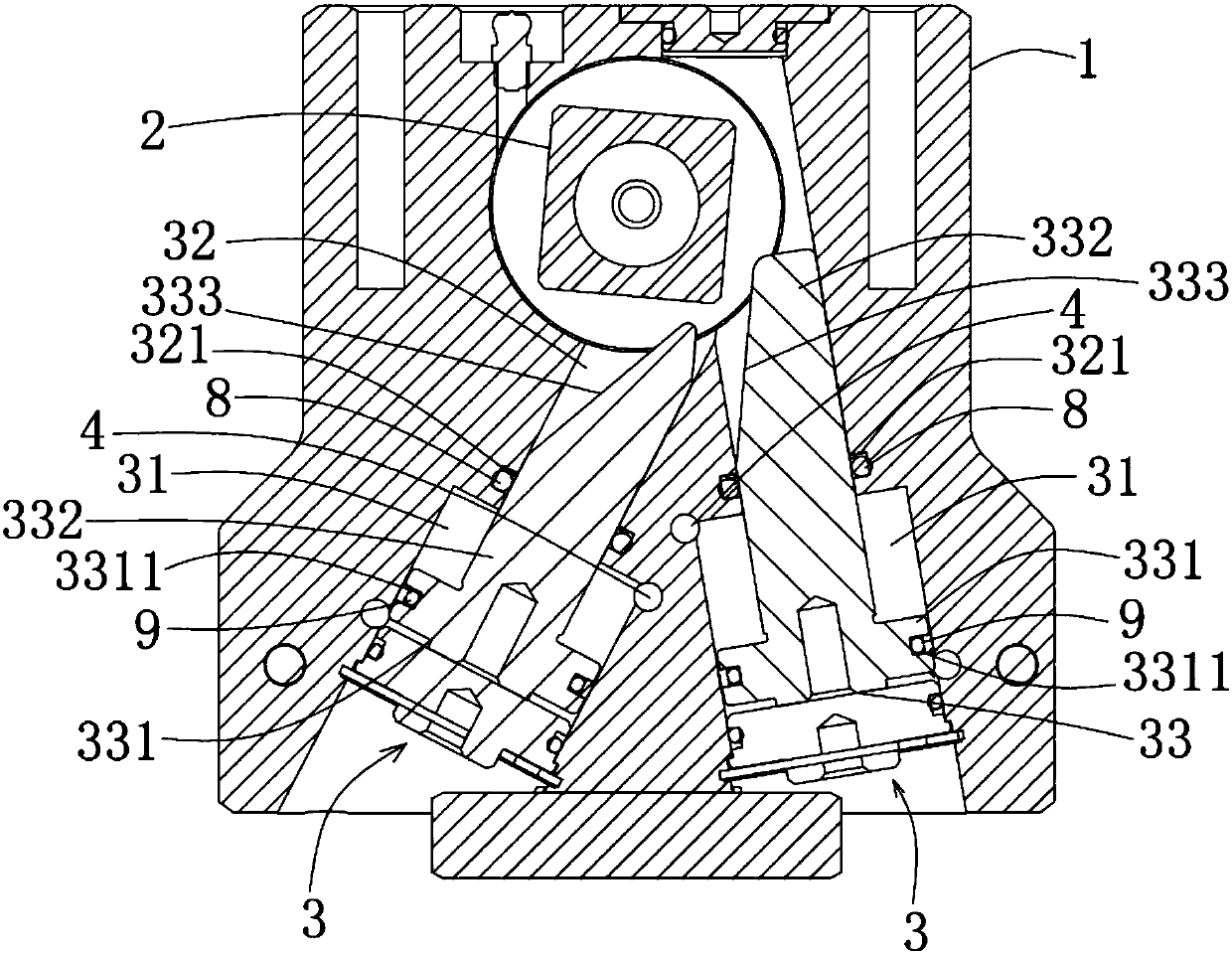 A fully automatic indexing chuck stuck alarm device