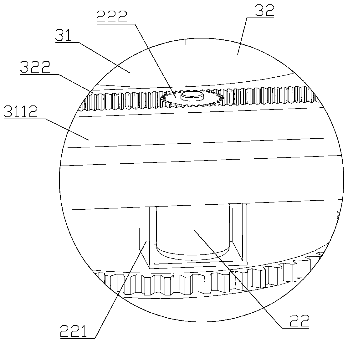 Assembly-line-type annular perforating device for cigarettes