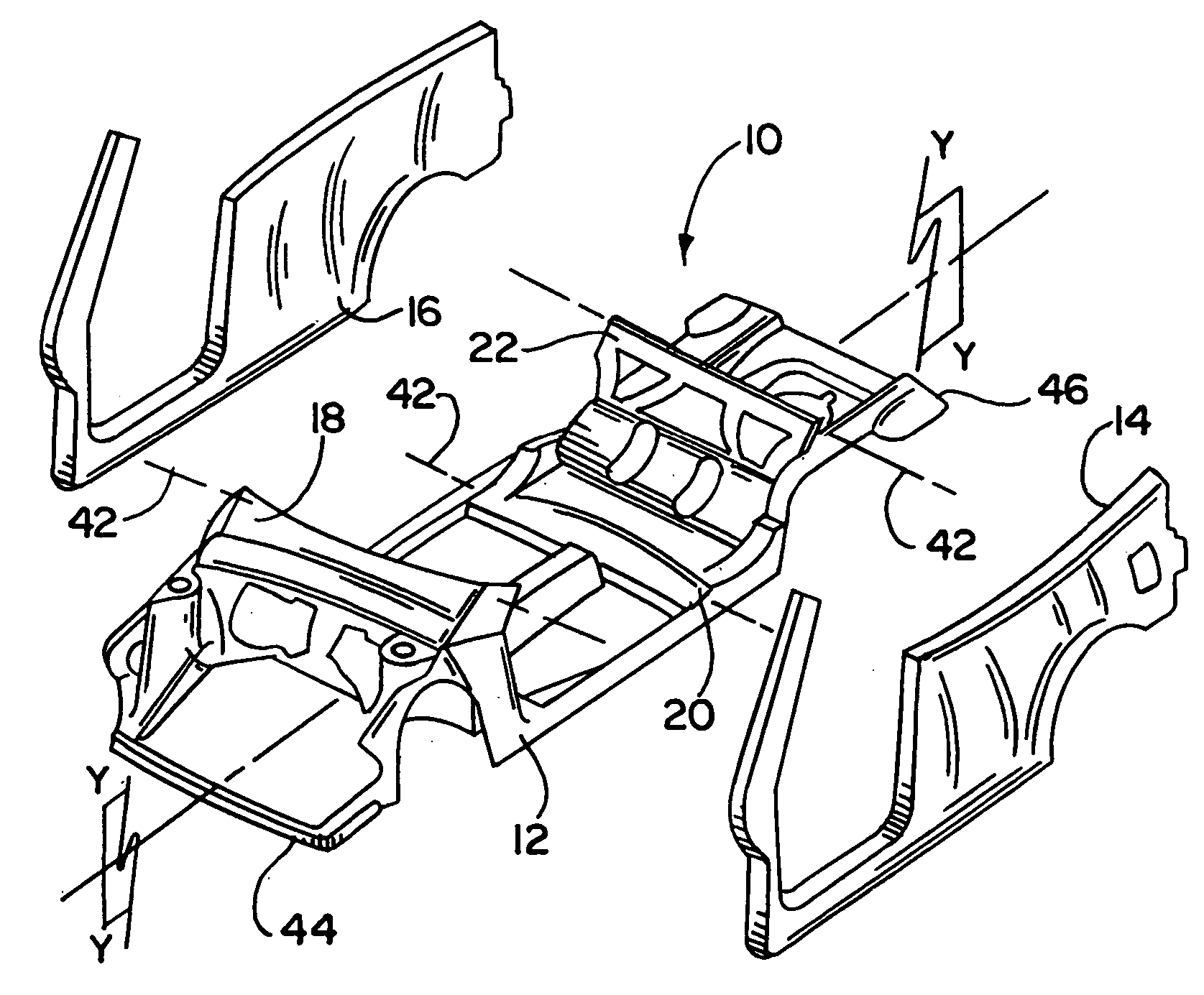 Convertible vehicle uni-body having an internal supplemental support structure