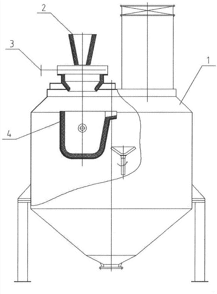 Valve and tank combined slag inputting method