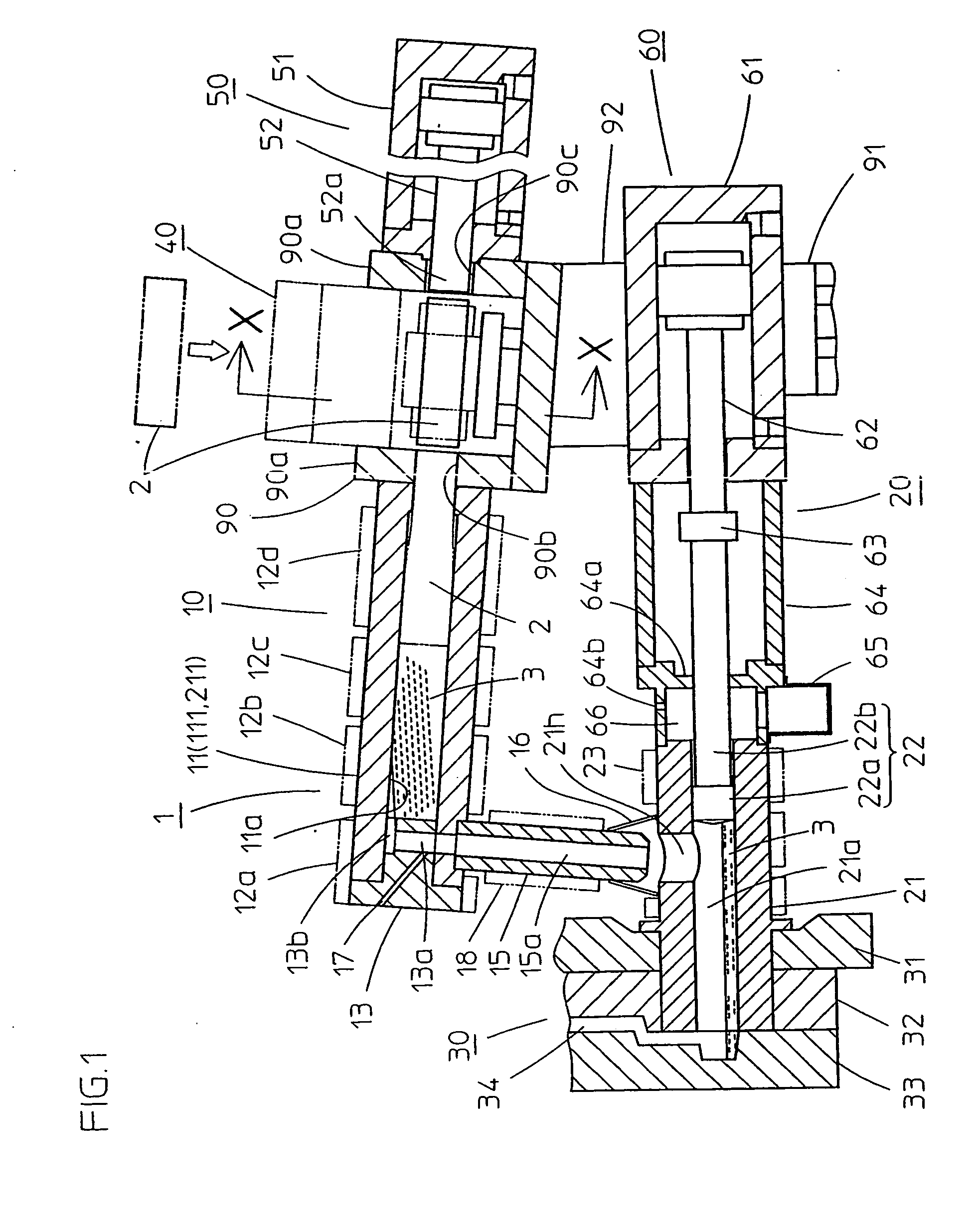 Injection apparatus in cold chamber die casting molding machine and measuring method used therein