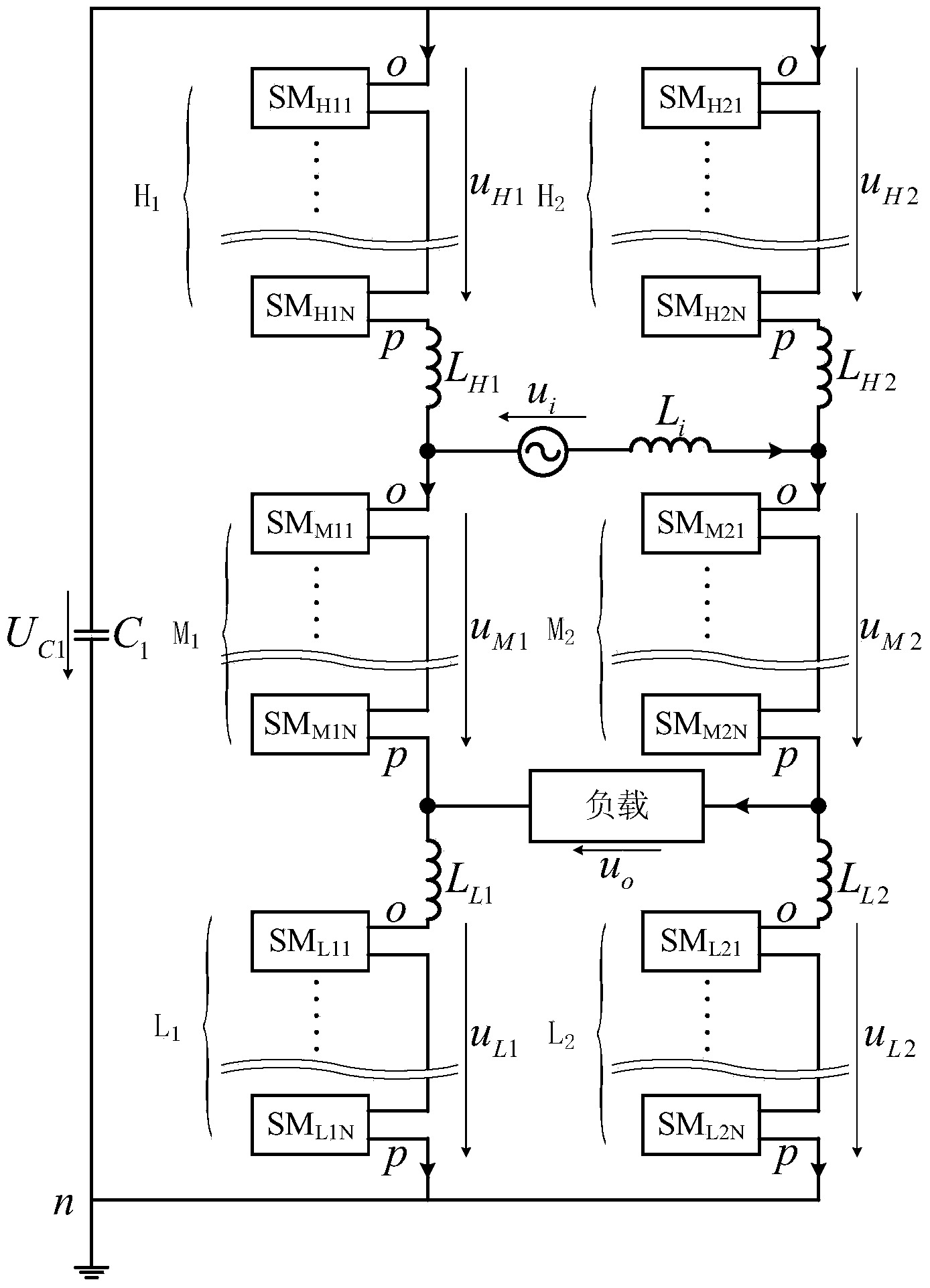 Single-phase six-switching-group MMC AC-AC converter and control method thereof