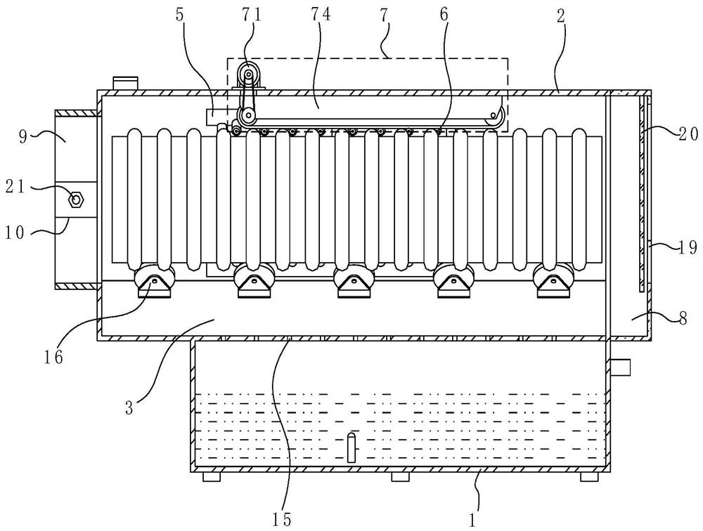 Cooling device with detection function for double-wall corrugated pipe production