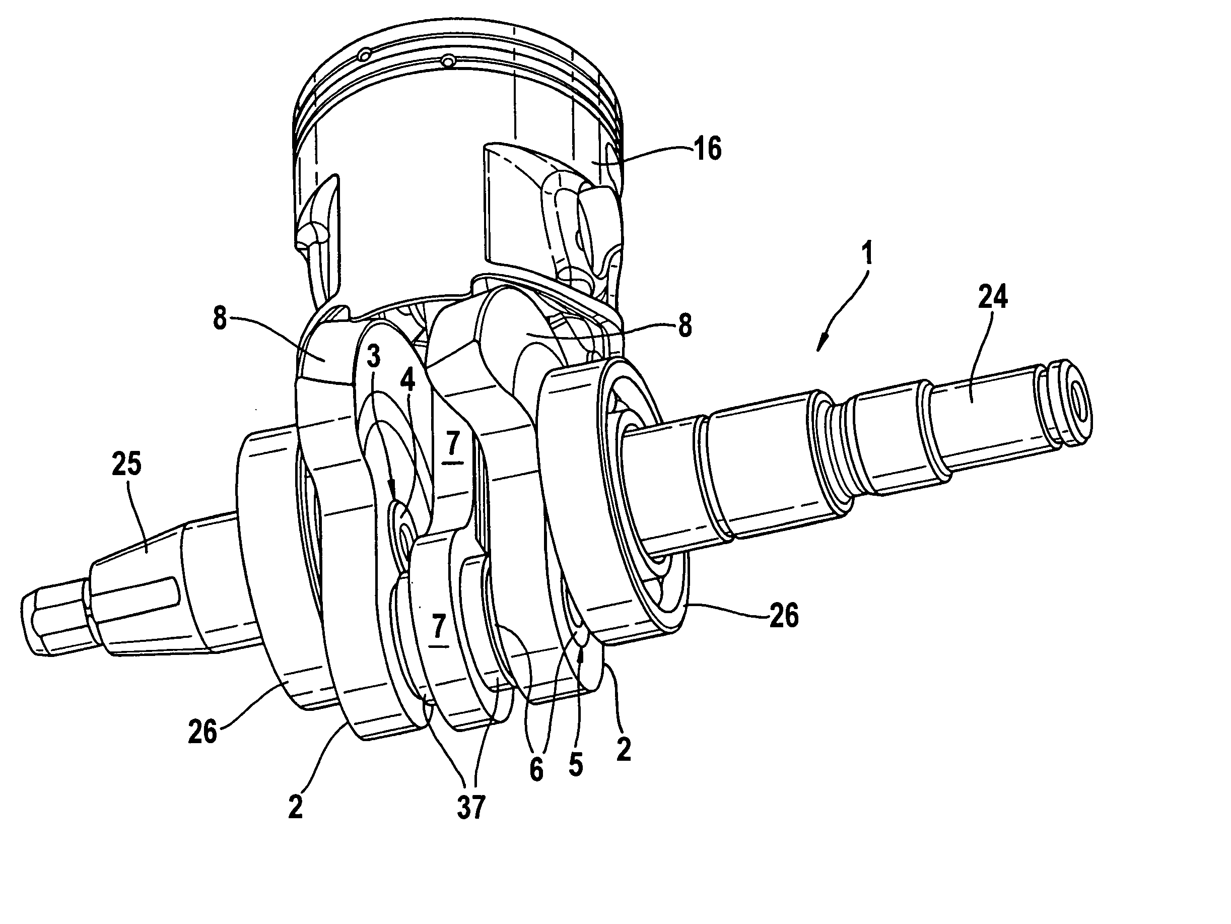 Crankshaft assembly of an internal combustion engine
