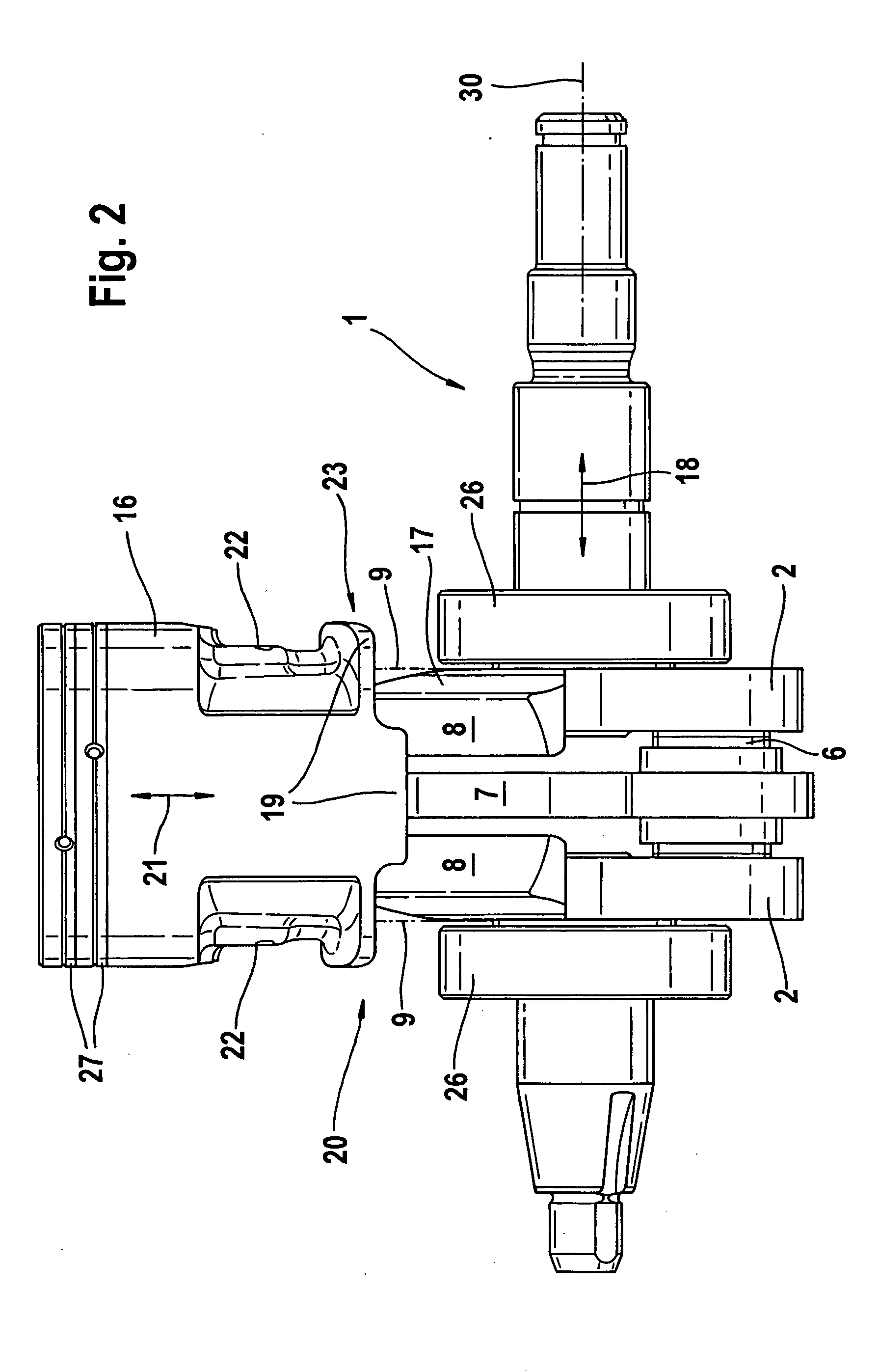 Crankshaft assembly of an internal combustion engine