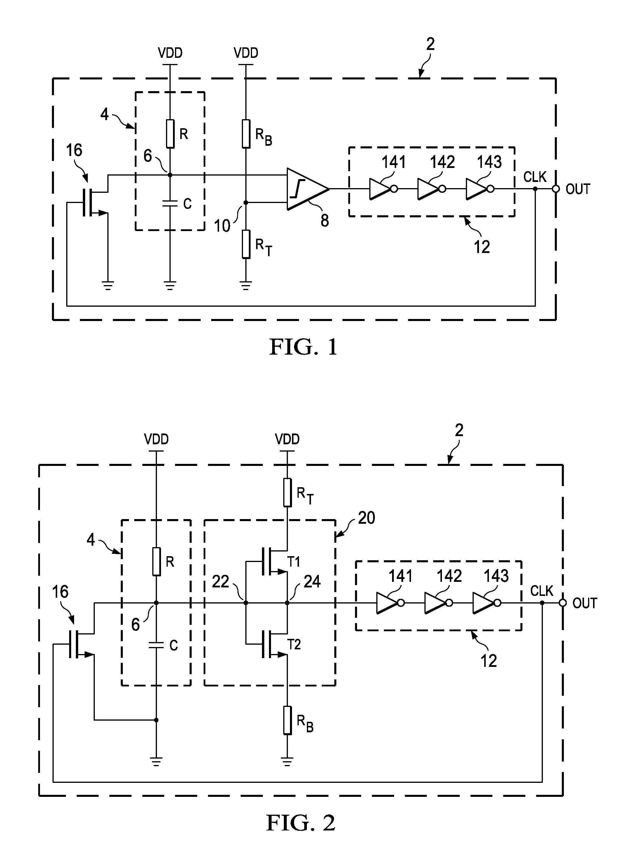 Oscillator comprising an RC-circuit and a push-pull stage and electronic device comprising the oscillator