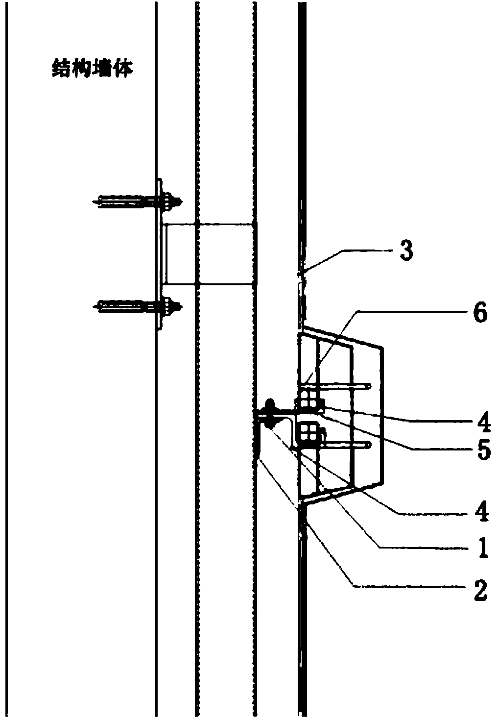 Building curtain wall glass fiber reinforcement composite board mounting assembly and method