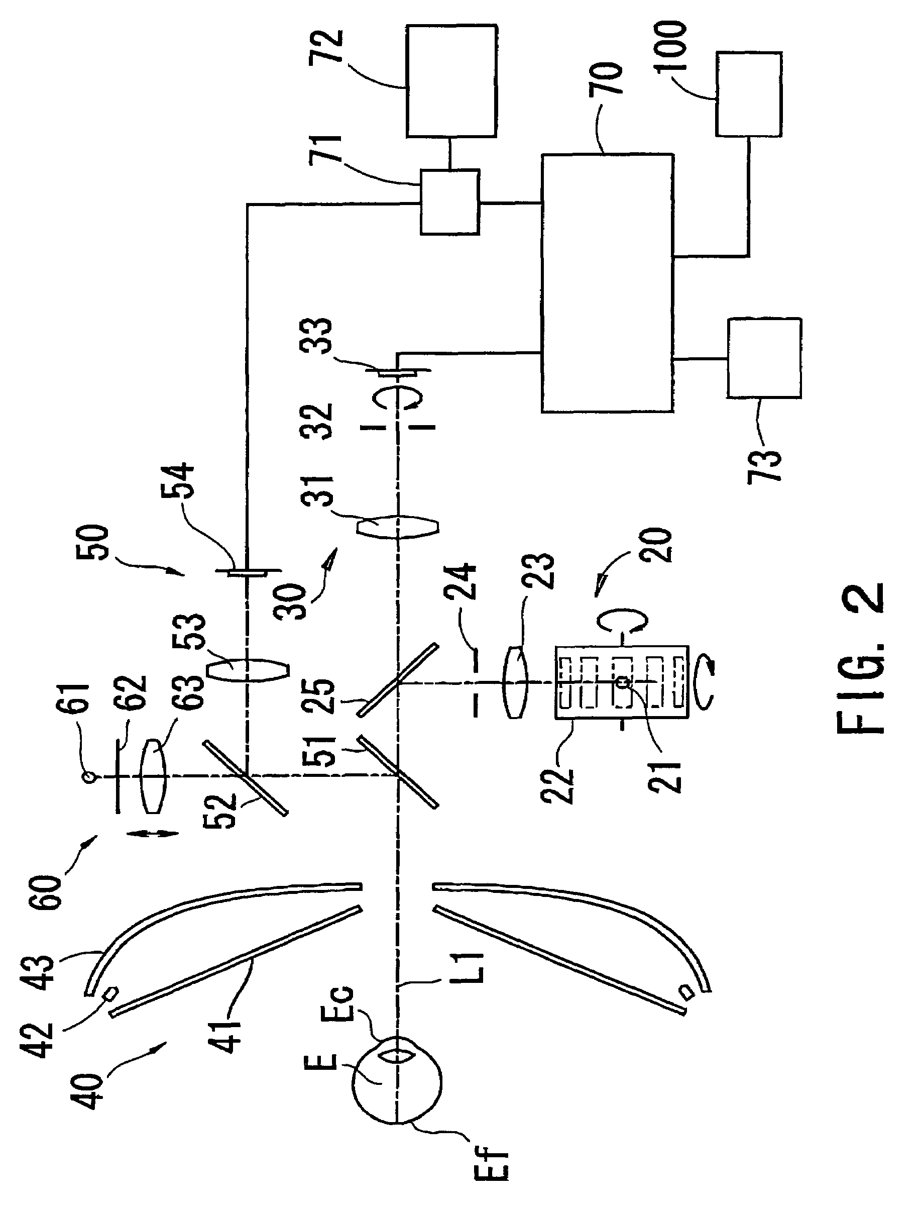 Ophthalmic apparatus and a method for calculating internal eye refractive power distribution