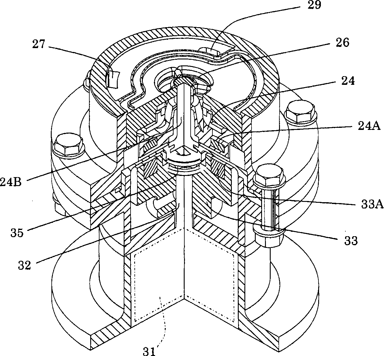 Vertical self-priming pump and vertical self-priming pump with filtration device