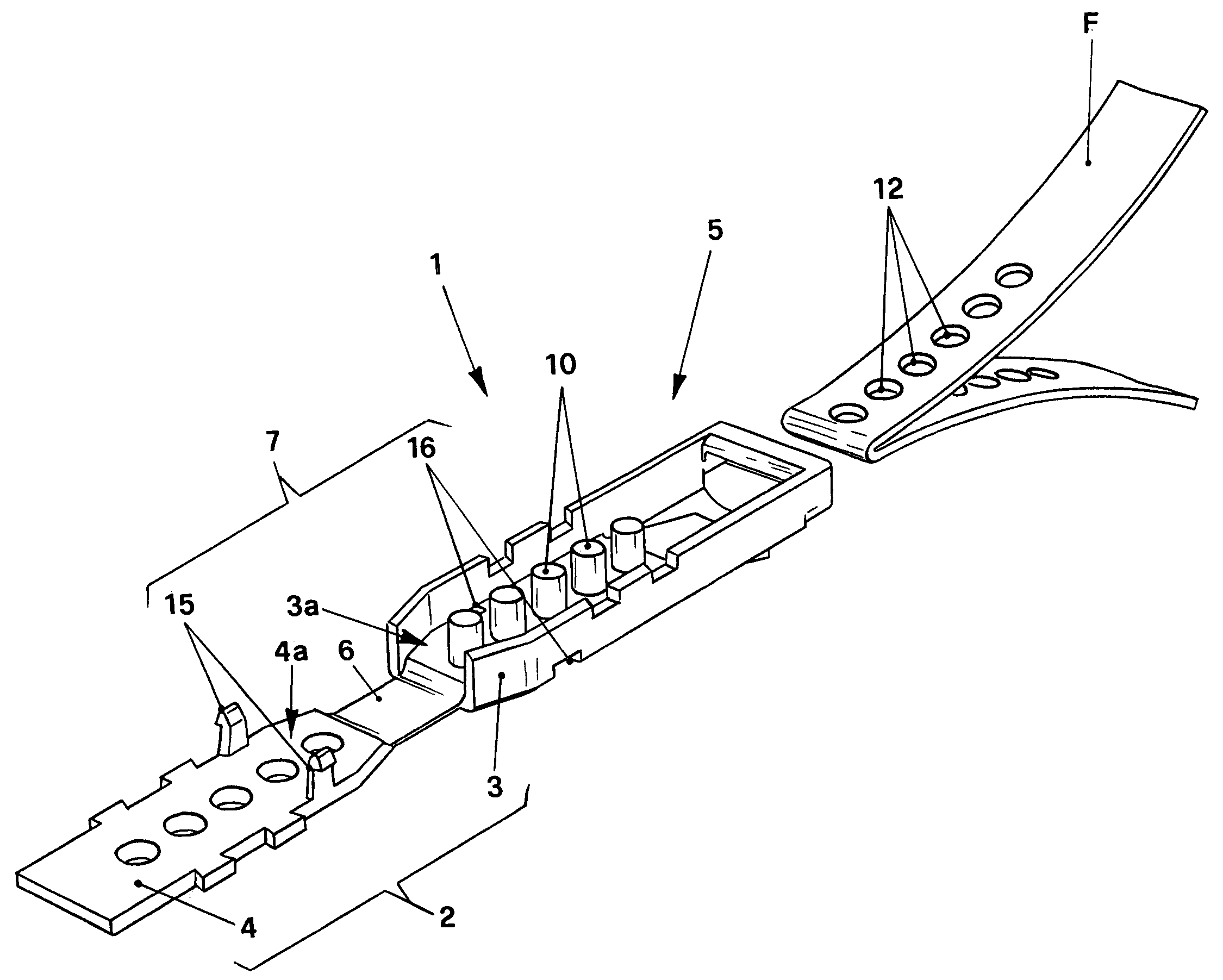 Buckle for connecting a wrist strap to the handgrip of a pole for use in sporting activities