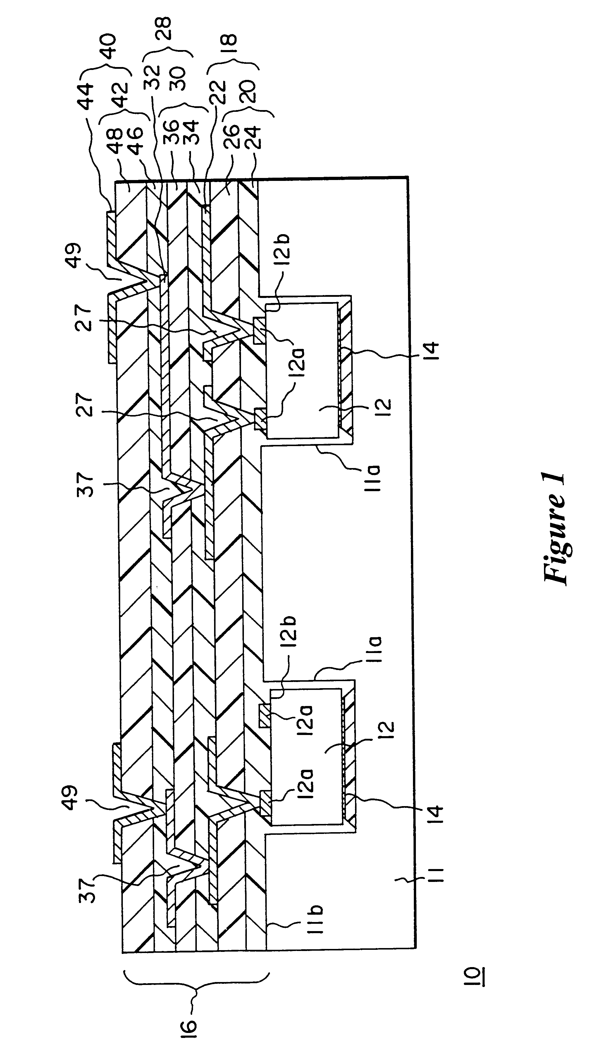 Electronics module having high density interconnect structures incorporating an improved dielectric lamination adhesive