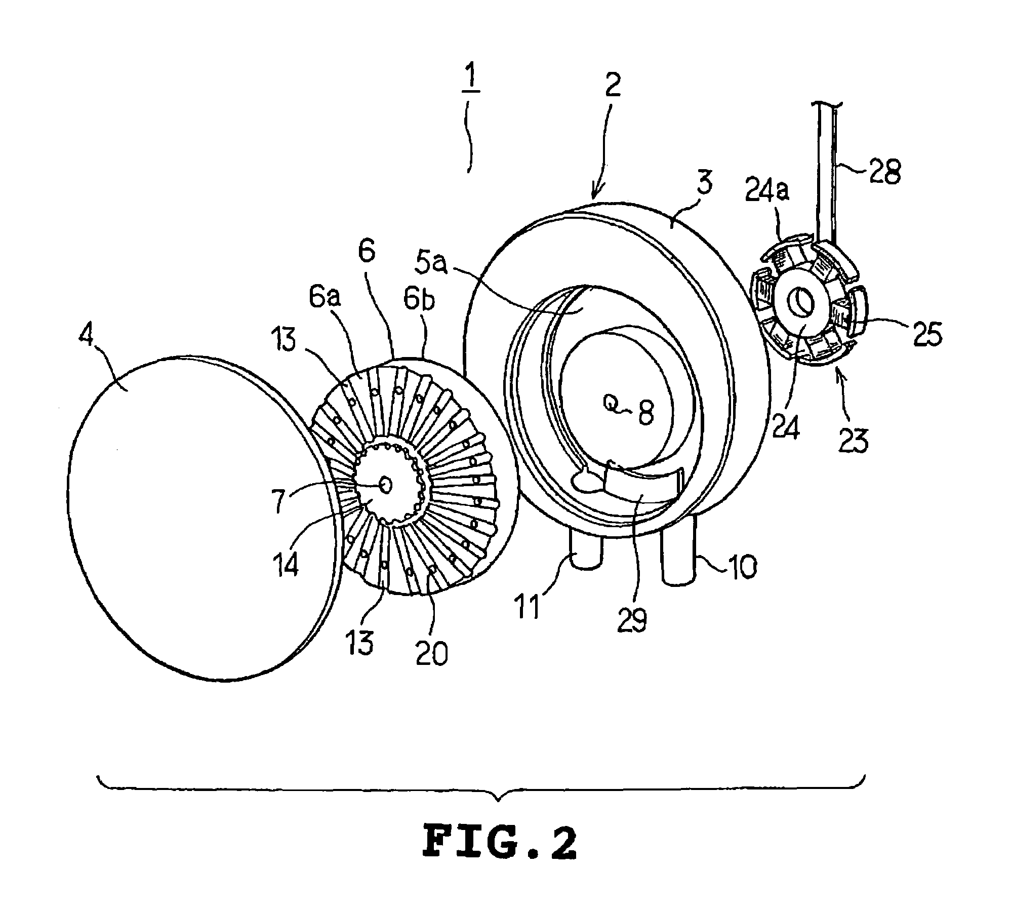 Cooling fluid pump and electric apparatus, such as personal computer, provided with the pump