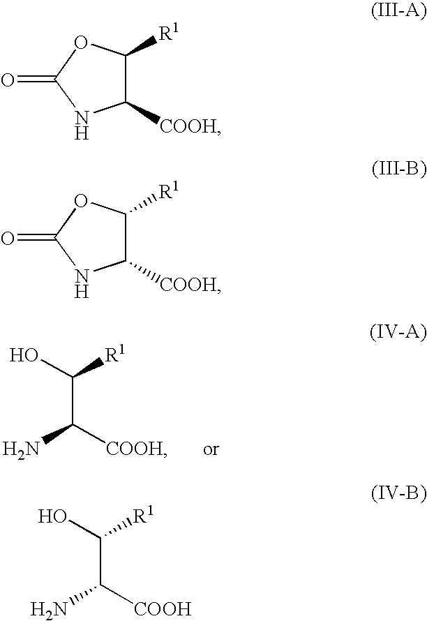 Processes for the preparation of oxo-oxazoline or alloamino acid derivatives