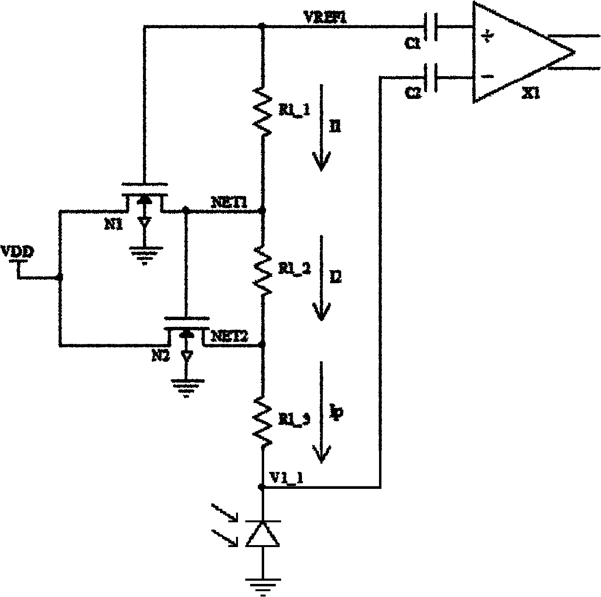 Infrared receiving circuit input structure