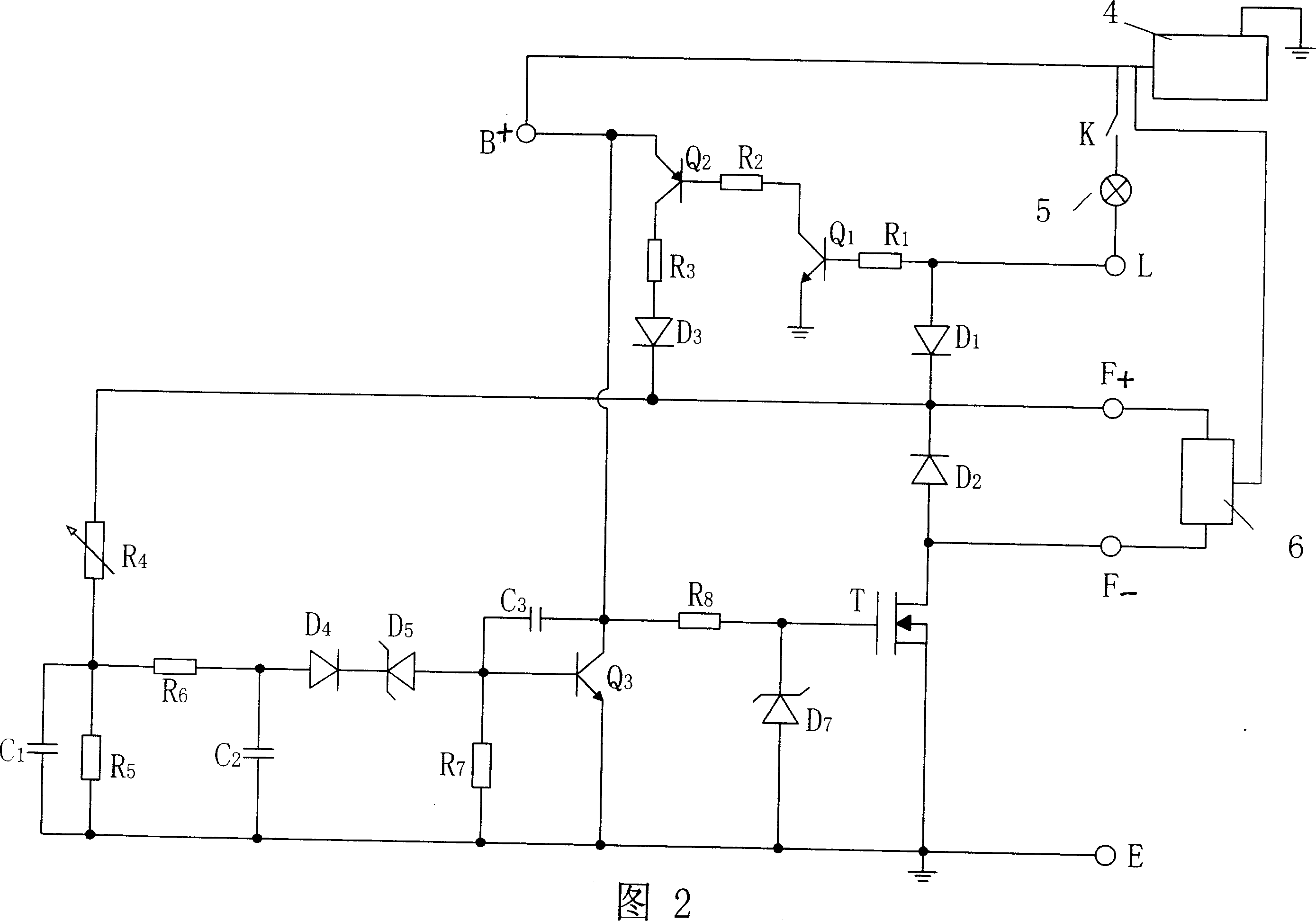 Voltage regulator for vehicle alternating current generator
