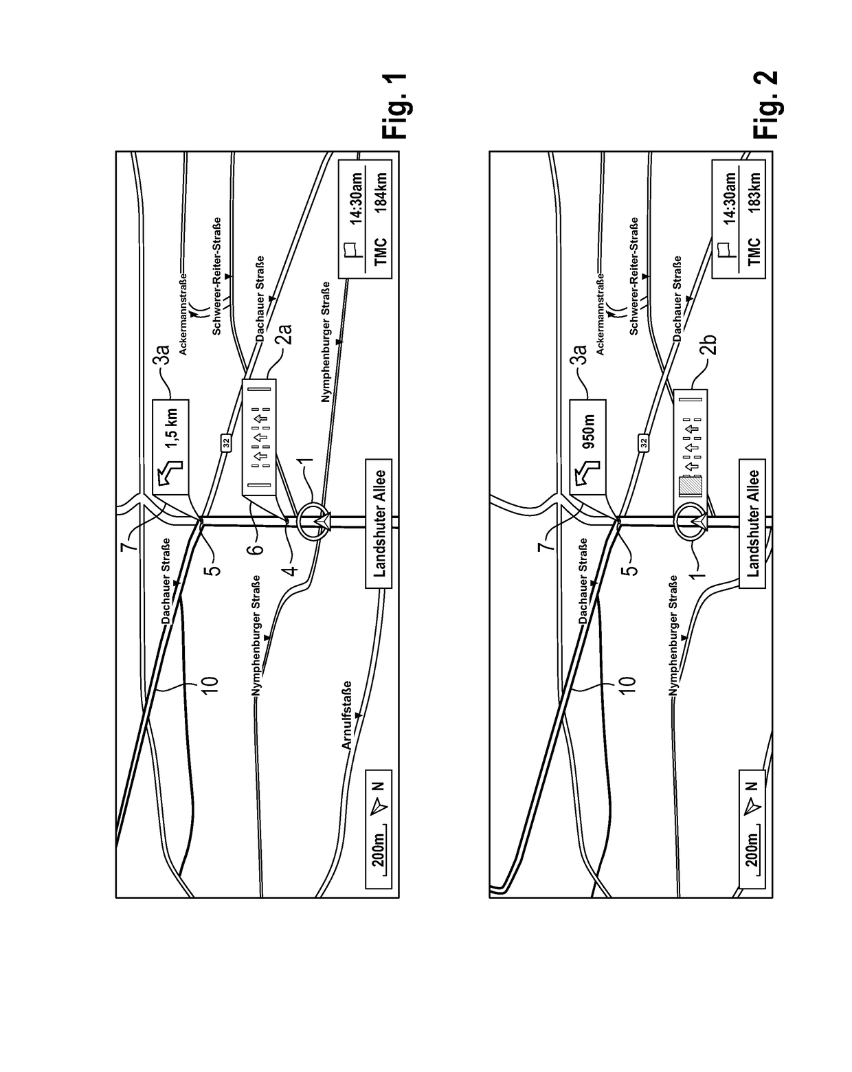 Displaying Maneuvering Instructions Along a Route