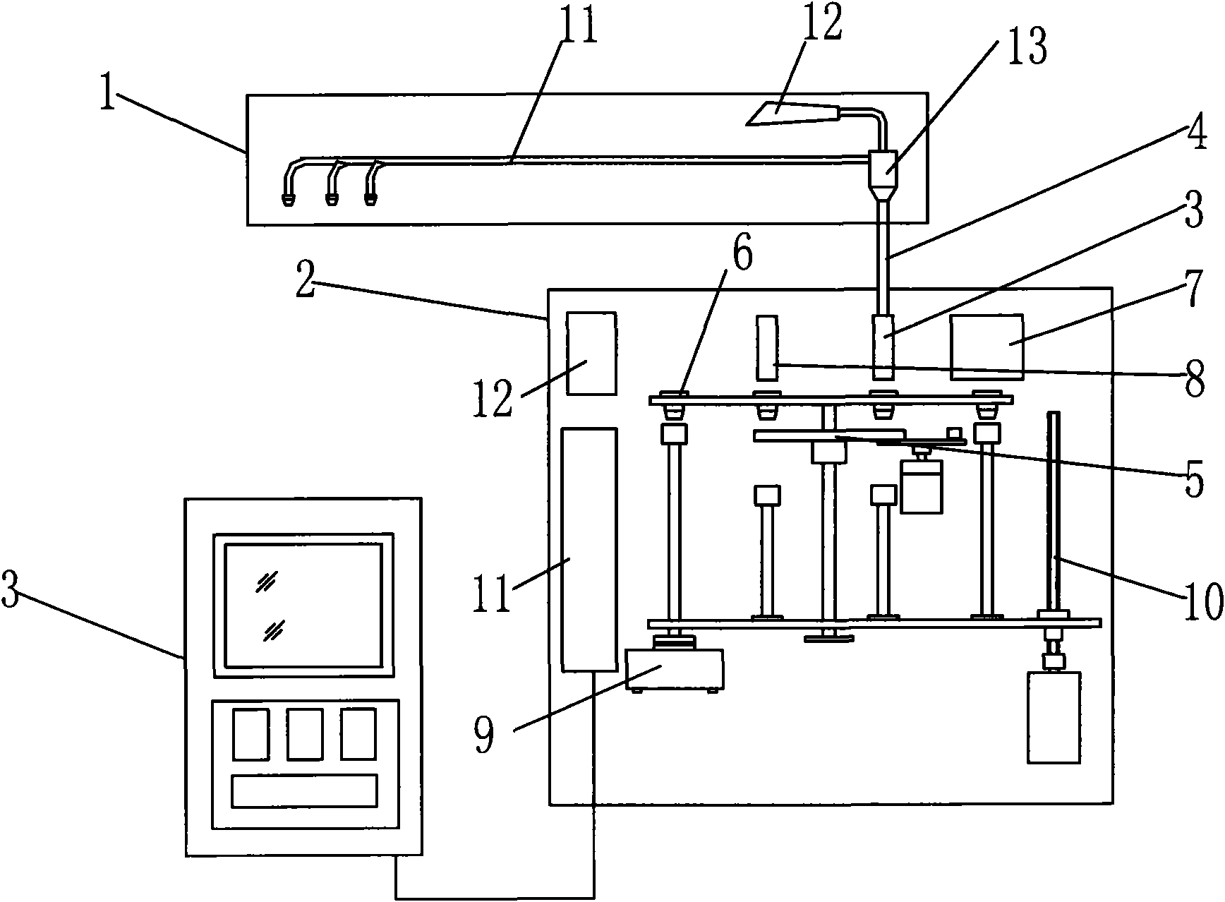 Measurement device for residual carbon quantity in fly ash
