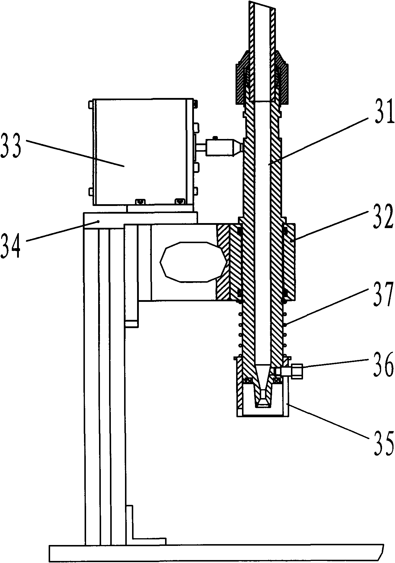 Measurement device for residual carbon quantity in fly ash