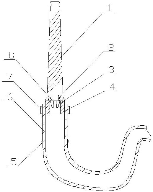 Scale stripping device for mold cooling pipe wall