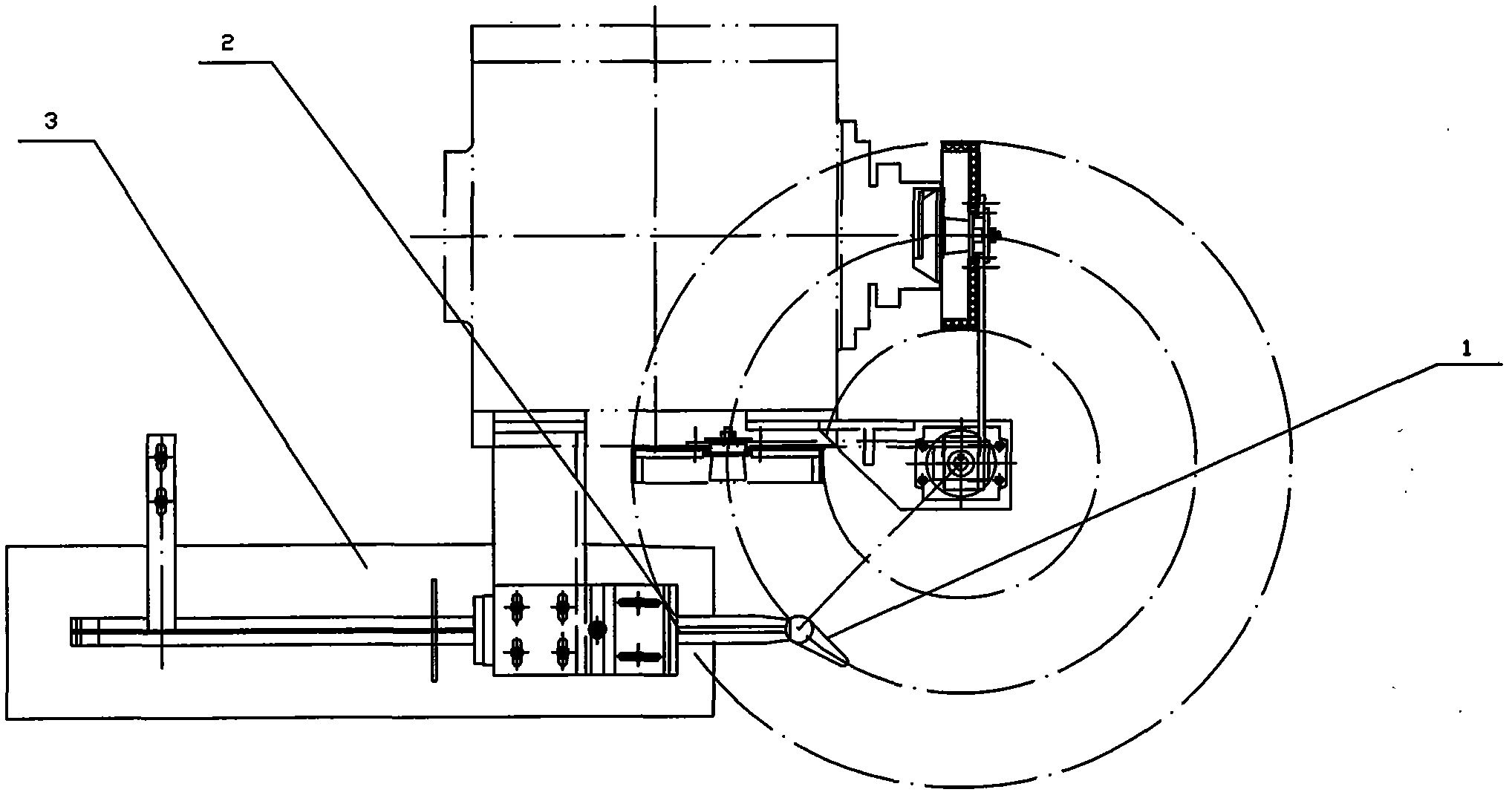 Piston ring arranging mechanism