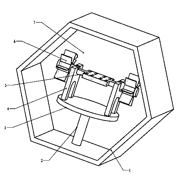 Curing method of three-dimensional interval conjoined fabric reinforced resin-based composite material and microwave oven for curing