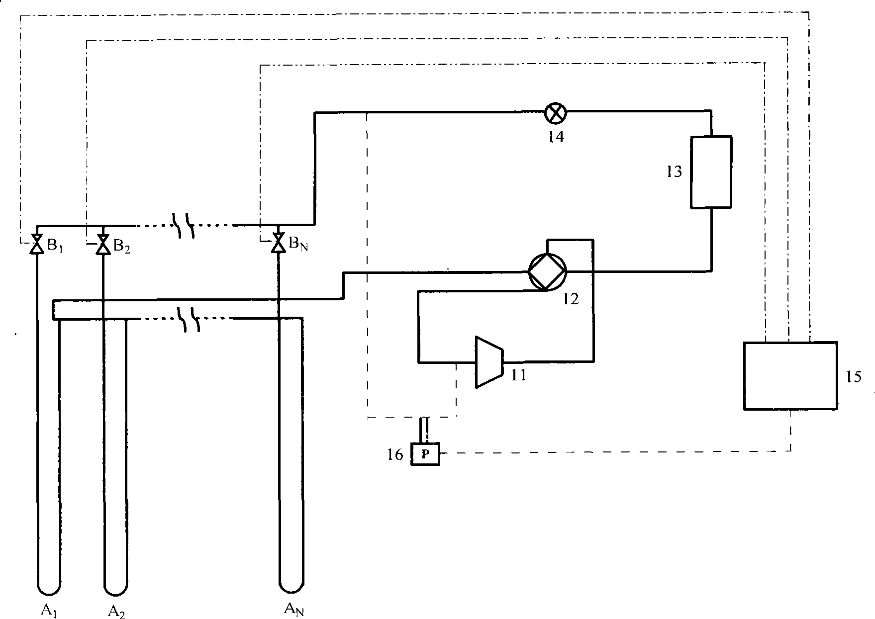 Oil return control method of direct expansion type earth source heat pump