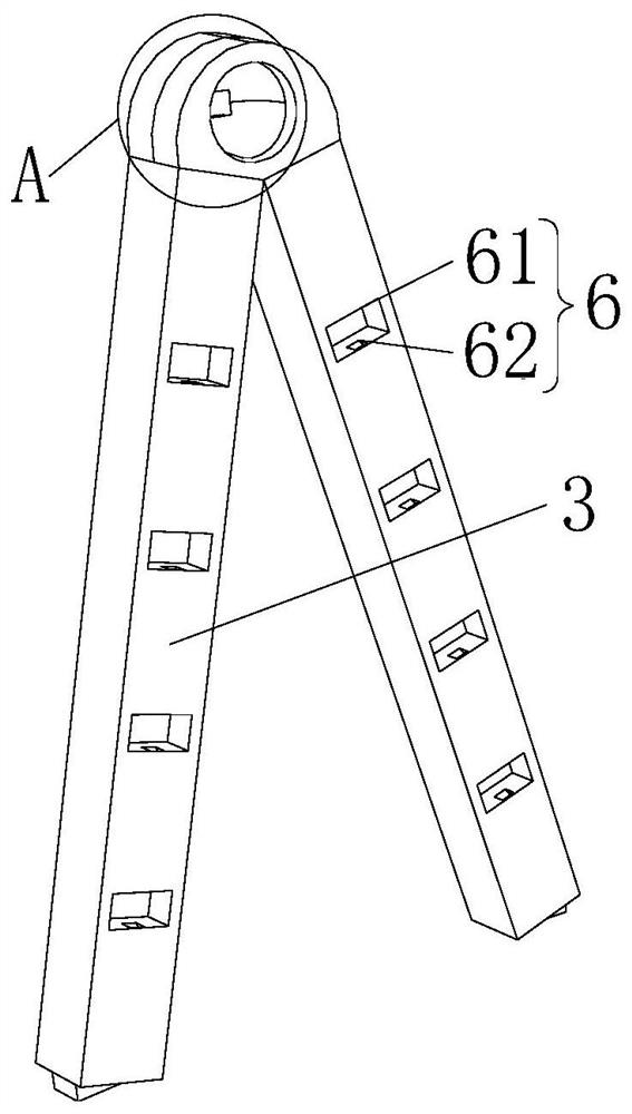 Herringbone ladder convenient to move