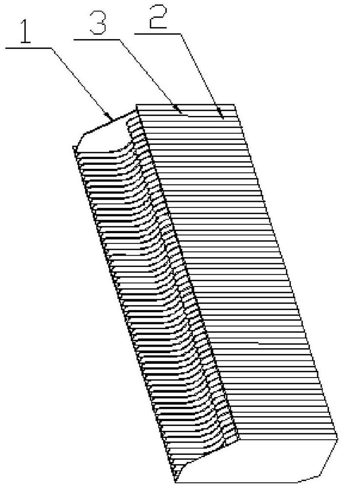 Radiating fin group with improved structure