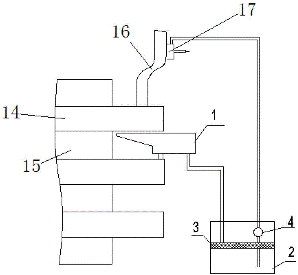 Recycling device of light water coupling agent for supersonic inspection on heat transfer branch pipe of heavy water reactor power station